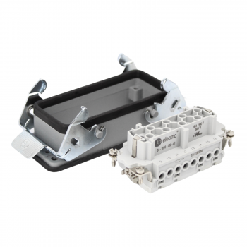 Preview: Industriesteckverbinder - Anbaugehäuse + Buchse 16 Polig 16A - Metall